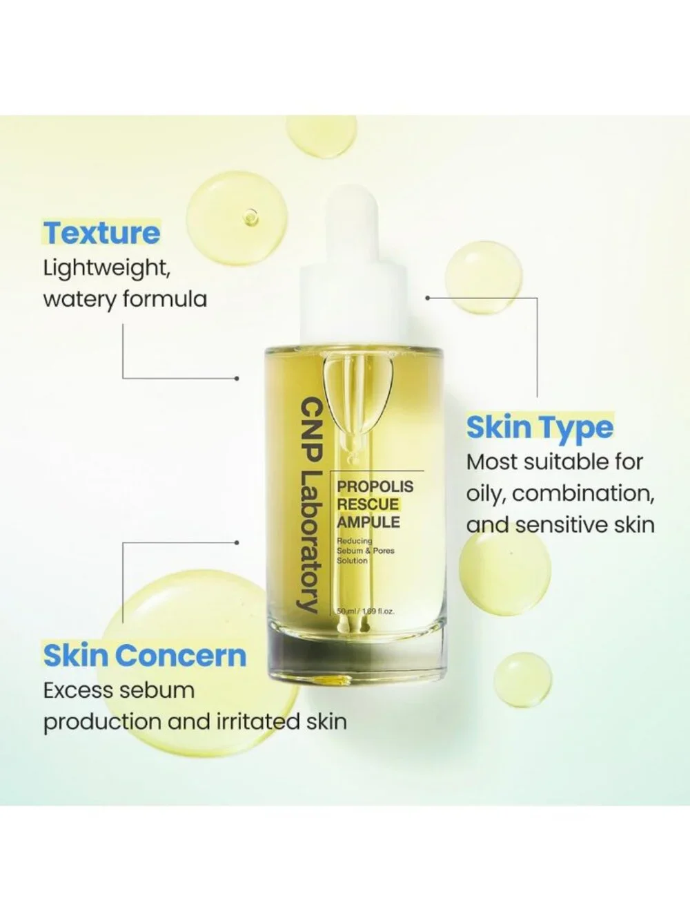 Soothing Propolis Serum for Redness Relief, Niacinamide & BHA, Hydrating Essence